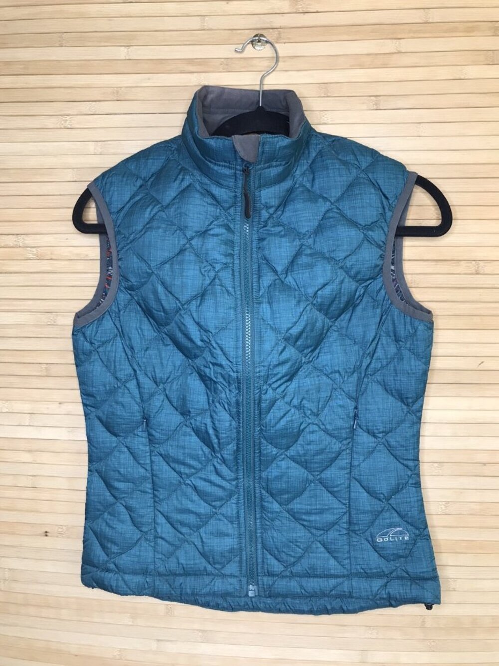 GOLITE Women’s Size XS Gray GOOSE DOWN Puffer Puffy Zip Vest
